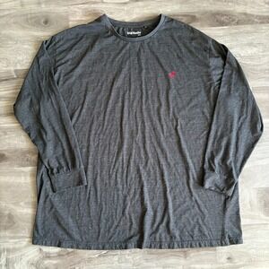 Big Dude 5XL Long Sleeve T-Shirt Gray Heather Deer Logo Big & Tall Oversized Tee